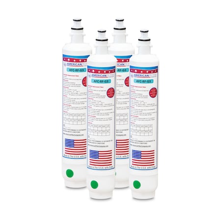 American Filter Co GE RPWF Comparable Refrigerator Water Filters (made by Model number AFC-RF-G3), 4PK RPWF-AFC-RF-G3-4-70345